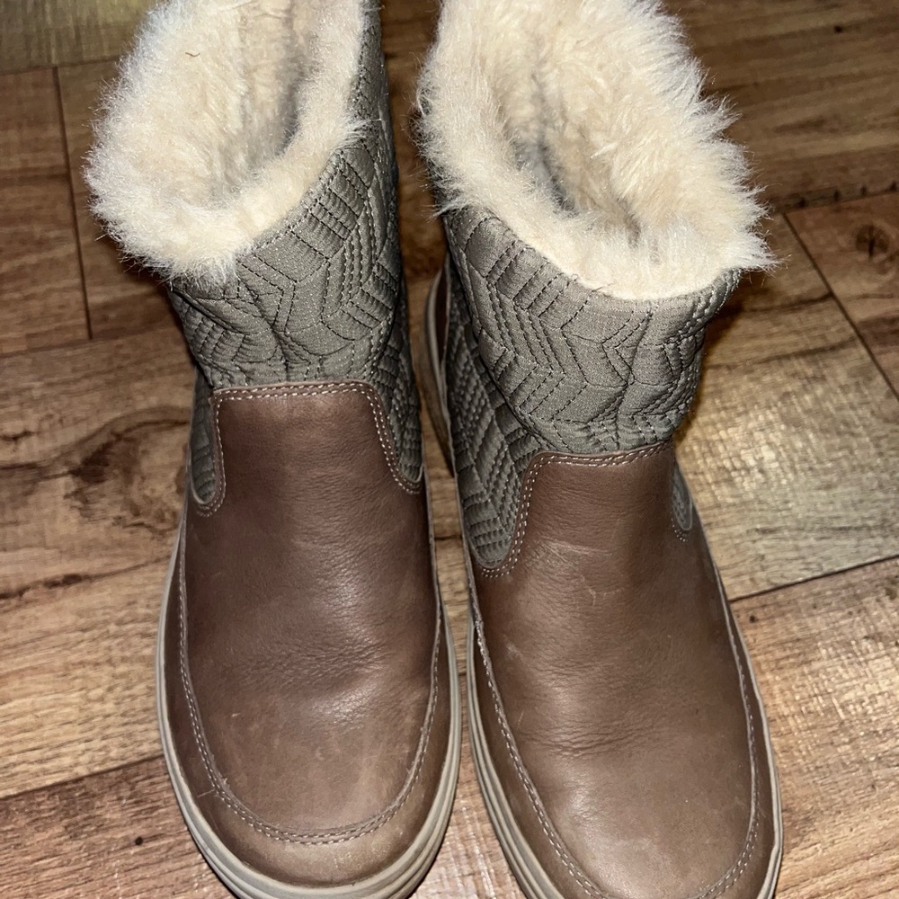 Merrill Haven Fur-Lined Winter Boots - Brown and Gray